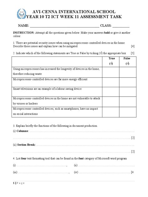 Image result for Computer Assessment Task