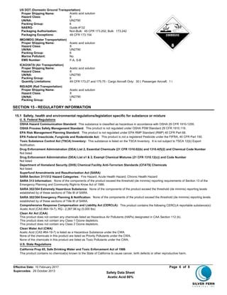 Material Safety Data Sheet of Acetic Acid | PDF