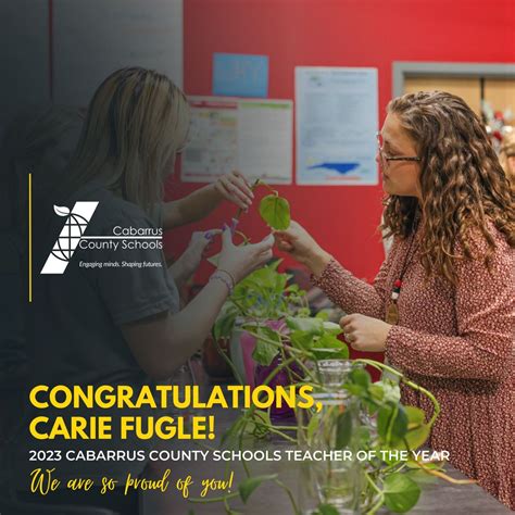 Cabarrus County Schools on LinkedIn: Congratulations, Mrs. Carie Fugle ...