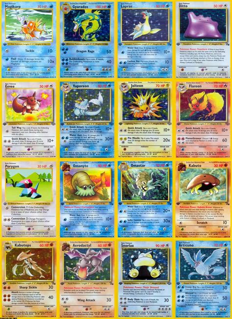 Pokemon Printable Cards