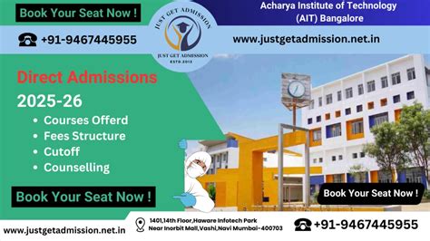 Acharya Institute of Technology (AIT) Bangalore : Direct Admissions ...