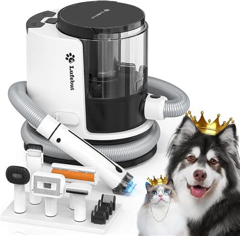 Pet Grooming Kit & Vacuum Suction 99% Pet Hair,6 in 1 Dog Grooming ...