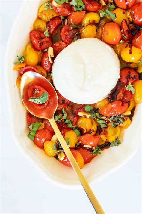 Incredible Baked Burrata Appetizer Recipe | Julie Blanner