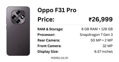 Oppo F31 Pro Latest Price in India & Full Specs - Minto