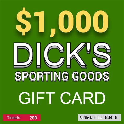 Dick's Sporting Goods $1,000 Gift Card - North Lawrence Fire Department ...
