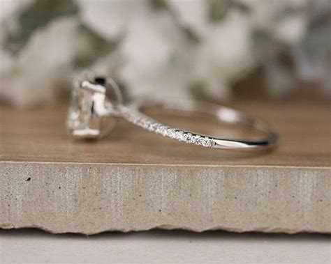 Moissanite Oval 9x7mm Engagement Ring Bridal Ring Set - Etsy India