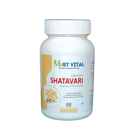 Most Vital Organic Shatavari (Asparagus Racemosus) (60 Tablets) 750 MG ...