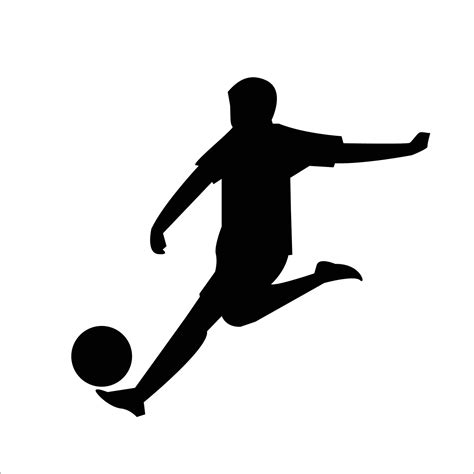Boy plays football silhouette vector illustration 12032090 Vector Art at Vecteezy