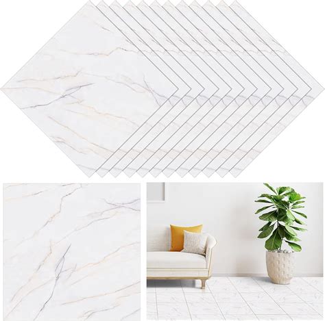 48 Pieces Vinyl Flooring Peel and Stick Floor Tile Stick on Floor Tile ...