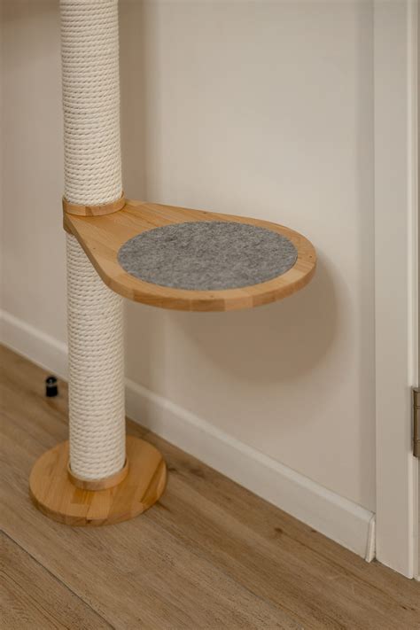 Cat Adjustable Tower Floor to Ceiling Cat Tree Wood Cat - Etsy