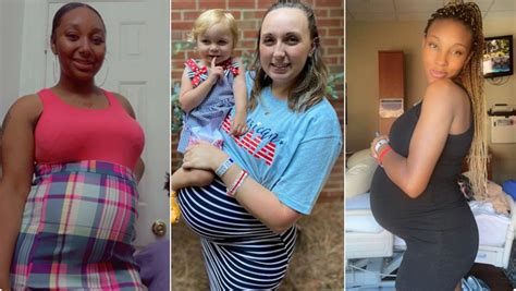 3 moms bond going through '1 in 8,000' rare twin pregnancies together ...