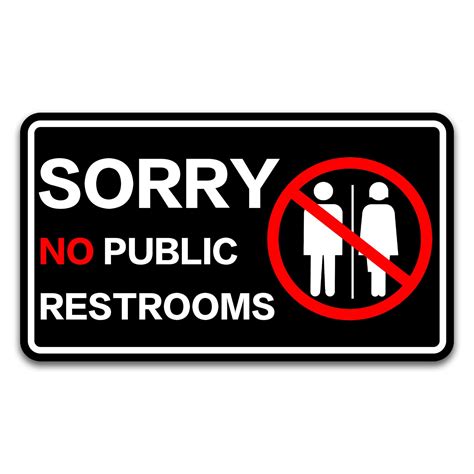 Amazon.com : Sorry No Public Restroom Signs, Self Adhesive Weatherproof ...