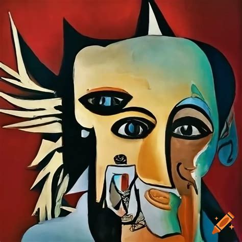 Picasso painting of the duke nukem on Craiyon
