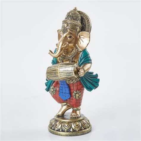 Buy Alpana Polyresin Ganesha with Dholak Figurine from Home Centre at ...