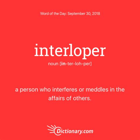 Image result for Interloper Definition