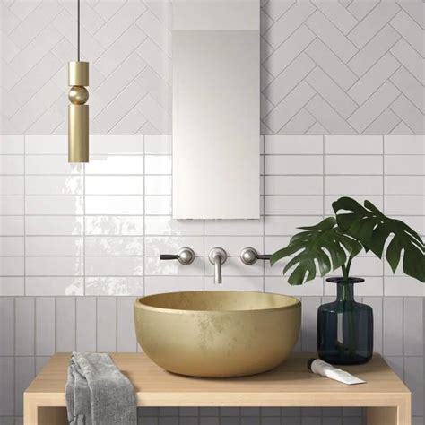 Subway Wall Tile TL 05022 B Lama Alabaster Glow 6 x 2 inch (150x50 mm ...