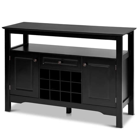 Black Buffet Table With Wine Rack at Claire Grissom blog