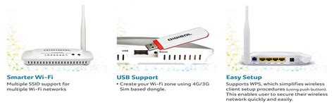 Digisol DG-BG4100NU N150 Wireless ADSL Single_Band Router with USB ...