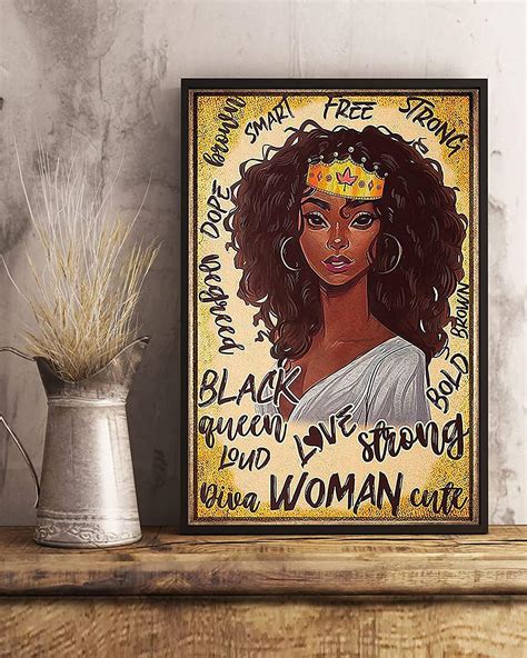 Amazon.com: African American Black Queen Crown Love Strong Cute Women ...