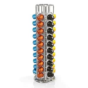 BluePeak Nespresso Coffee Capsule Rack Holder Carousel - Holds 50 ...