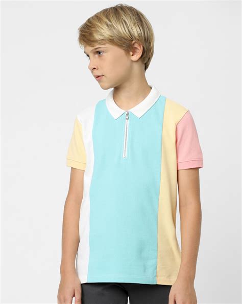 Buy Boys White Colourblocked Polo T-shirt Online at Jack & Jones Junior ...