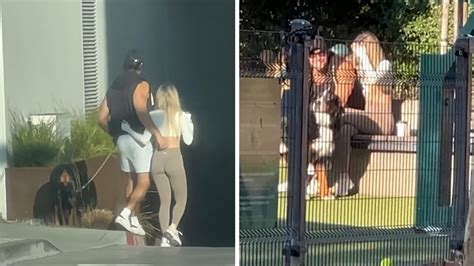 Sam Asghari and GF Brooke Irvine Pack on PDA During Lunch Date