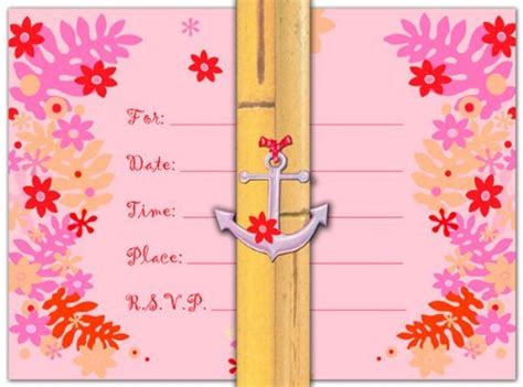 Dolce Mia Island Floral Invitations - Pack of 10 Fill-in Cards : Amazon ...