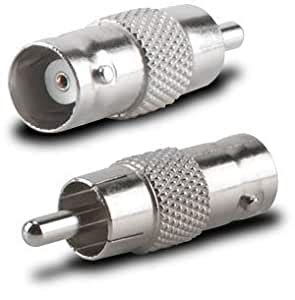 Buy Play RCA M to BNC F Converter, 2 PCS BNC Female to RCA Male Coax ...