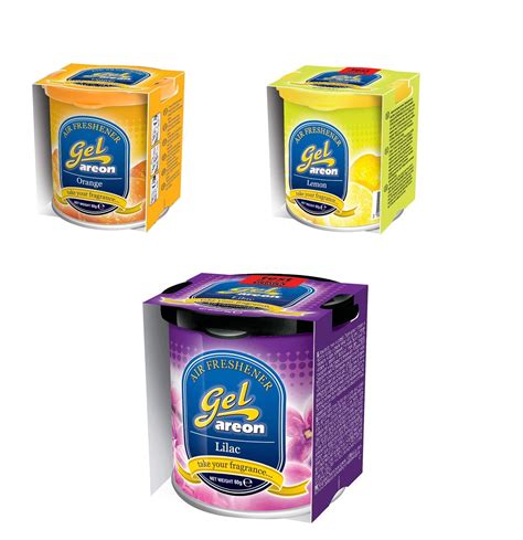 Areon Scented Gel Can Air Freshner (Set of 3) for Car/Home/Office(Lemon ...