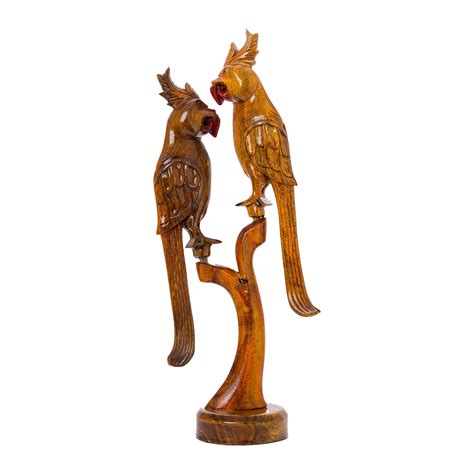 Buy Wooden Tabletop Parrot set Online from Sowpeace