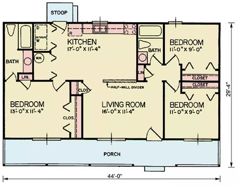 Ranch House Plans 3 Bed Ranch House Plans 1604 SF 3 Bed 2 Bath Open