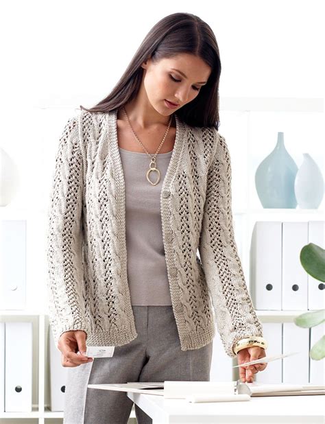 Lace and Cable Cardigan | Knit cardigan pattern, Cardigan pattern ...