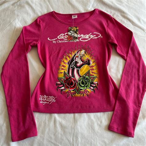 Y2K VINTAGE ED HARDY LONG SLEEVE SHIRT | Long sleeve shirts, Long ...