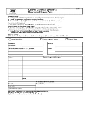 Fillable Online tuckahoepta Copy of DisbursementForms1314.xls Fax Email ...