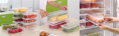 Buy Rylan Fridge Storage Boxes (Pack of 6), Fridge Organizer with ...