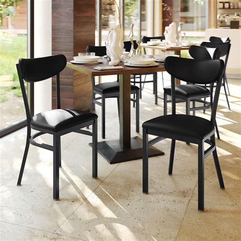 Flash Furniture Wright Transitional Vinyl and Steel Commercial Dining ...