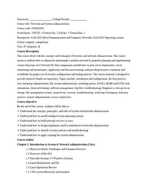 Image result for Operating System Course Outline