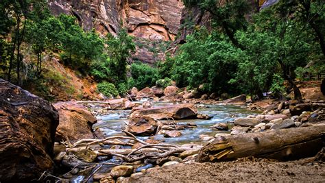 Virgin River California / Virgin River And Zion Canyon Photograph by Ed ...