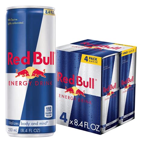 Red Bull Energy Beverage, 8.4 fl oz, 4-Pack Cans - Walmart.com