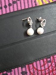 Clara 92.5 Sterling Silver Swiss Zirconia Pearl Earrings |Gift for ...