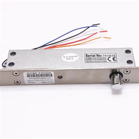 12V Stainless Steel Electric Narrow Door Bolt Mortise Lock Access ...