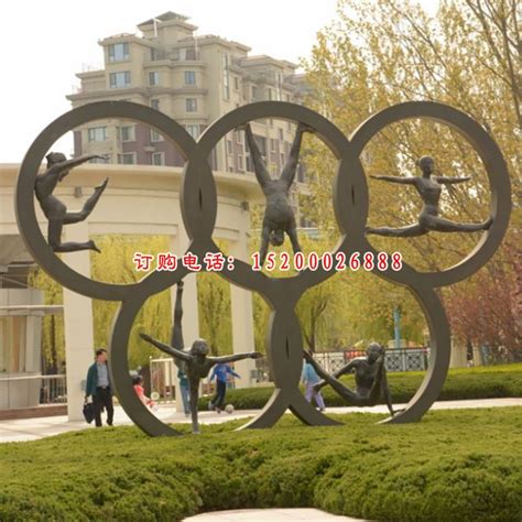 不锈钢奥运之星 广场景观雕塑-宏通雕塑