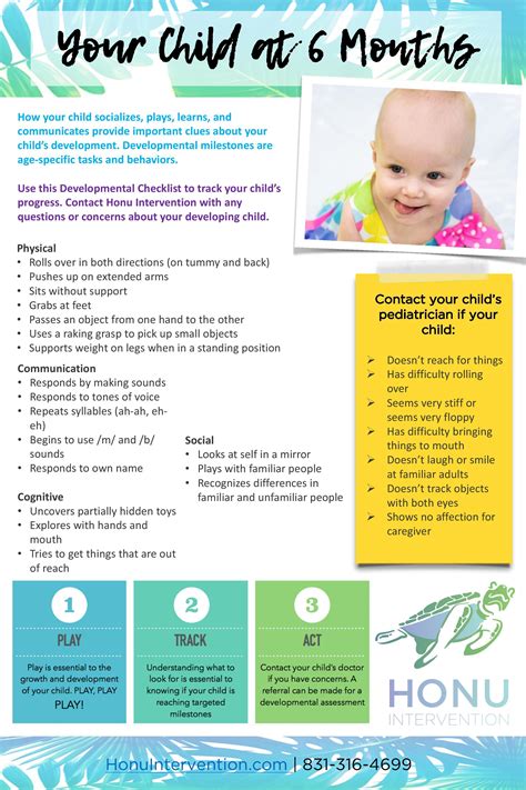 Your Child at 6 Months: Developmental Milestones Checklist ...