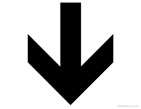 Printable Down Arrow Sign