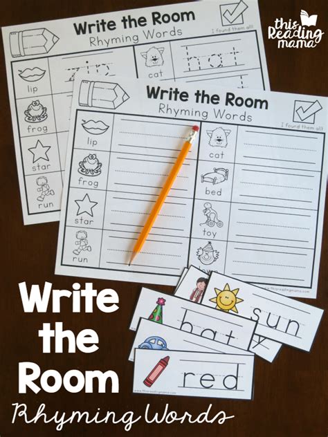 Write the room rhyming words - Artofit