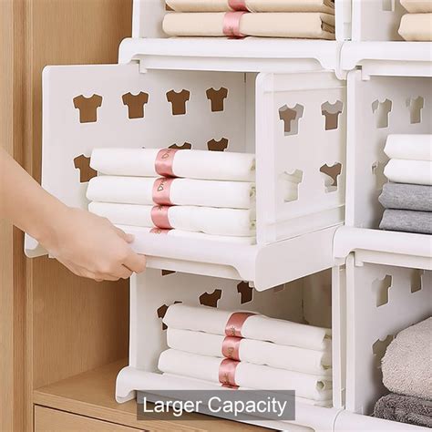 4 Layer Stackable Multifunctional Storage,for Clothes Foldable Drawer ...
