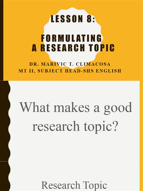 Image result for Example of a Complete Research Topic
