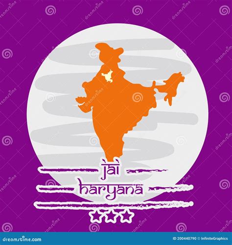 State Of Haryana India With Capital City Chandigarh Hand Drawn Map Vector Illustration ...