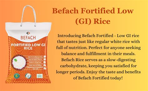 Befach Fortified Low GI Rice | Certified by National Institute of ...