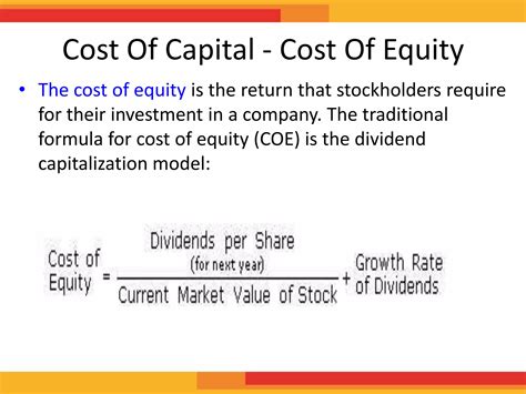 Cost of equity | PPTX